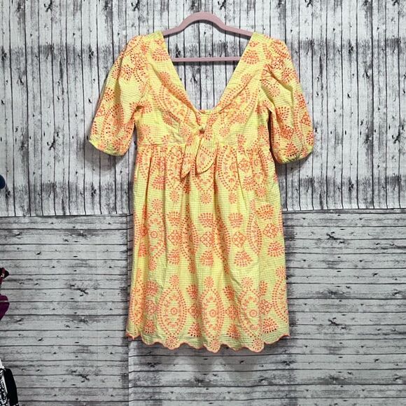 Lilly Pulitzer Sarafina Short Sleeve Dress Gingham Seersucker Island - Picture 6 of 10